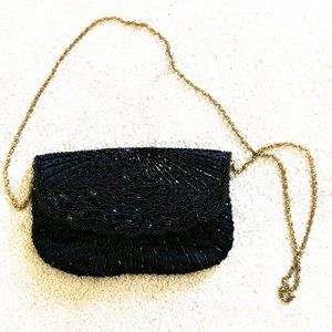 Vintage! Hand Beaded Cross Body Clutch